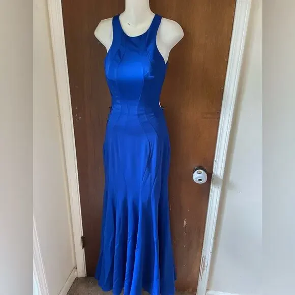 JVN Jovani royal blue open back dress - Picture 8 of 8